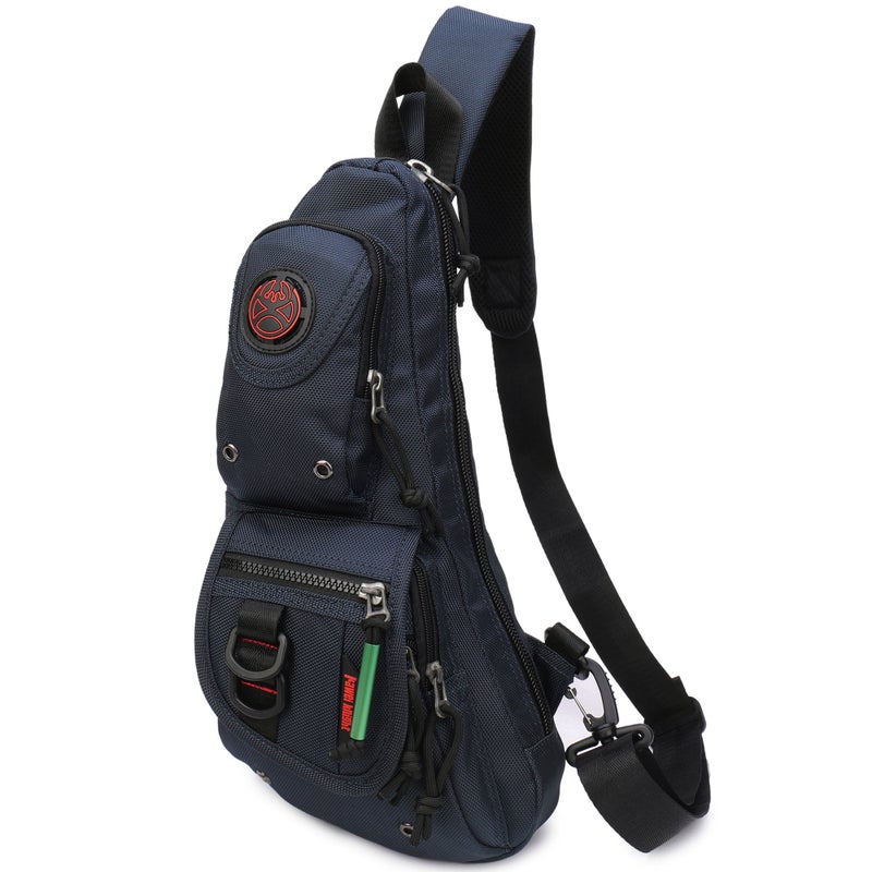 NICGID Sling Backpacks, Sling Chest Bag Shoulder Crossbody Bags for Men Women Outdoor Travel (Navy blue-365) - Image 1